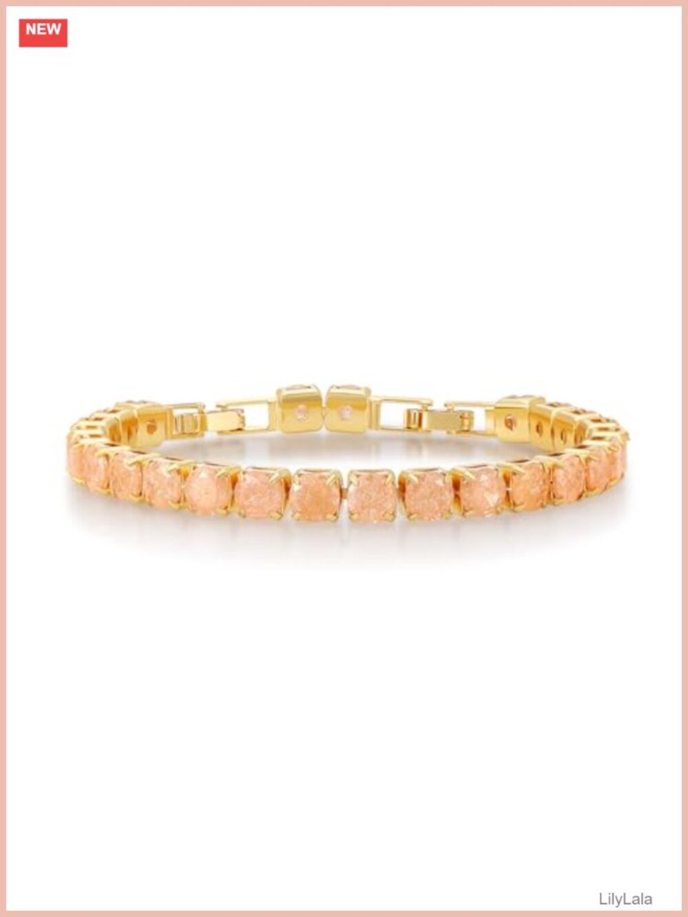 Gold Plated Crystal Tennis Bracelet for Women Adjustable Healing Birthday Gift